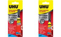 UHU Colle instantanée blitzschnelle SUPERGEL, 10 g (5650623)