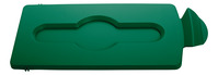 Abfalleimerzubehör Slim Jim® Recyclingstation, geschlossener Deckel, grün