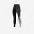 Women's Low-impact Fitness Leggings - Black/grey Colour Block -