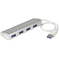 StarTech 4 Poorts draagbare compacte USB 3.0 hub met geïntegreerde kabel - aluminium