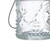 Relaxdays Windlicht, 12er Set, Glas mit Henkel, 7 x 6 cm, innen & außen, Hochzeit Teelichthalter, transparent/ silber