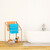Relaxdays Handtuchhalter, 4 Stangen & Ablage, Bambus & Metall, HBT: 86x51x43,5 cm, freistehend, Duschtuchhalter, natur