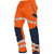 Vizwell Flex Warn Stretch-Bundhose, Gr. 60, Orange/Navy, mit Knietaschen EN ISO 20471, Kl. 2