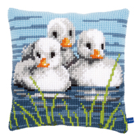 Cross Stitch Kit: Cushion: Ducklings in the Water