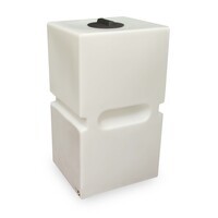 410 Litre Baffled Water Tank - Tower - Natural Translucent - Undrilled Outlet