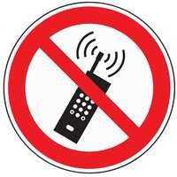 NORDWEST Handel AG Znak zakazu ASR A1.3/DIN EN ISO 7010 zakaz używania telefonii komórkowej tworzyw