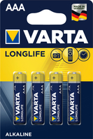 VARTA Batterie 4103101414 Longlife, AAA/LR03, 4 Stück