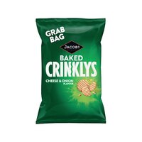 Jacobs Crinklys Cheese and Onion Grab Bag (Pack of 30) 27812