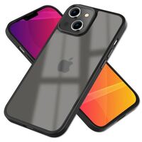 NALIA Frosted Hybrid Cover compatible with iPhone 14 Plus Case, Matte Transparent Anti-Yellow Anti-Scratch, Hard Back & Reinforced Border, Rugged Backcover & Silk Touch Silicone...
