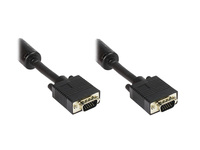 Anschlusskabel S-VGA Stecker an Stecker, schwarz, 1m, Good Connections®