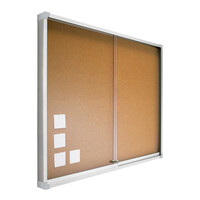 Vitrina de corcho con puertas correderas 100 x 120 cm