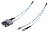 LWL-Duplex-Patchkabel, SC auf 2x ST, 5 m, OM3, Multimode 50/125 µm, 330141205000