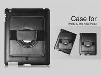 360degrees Rotating Case Black iPad 2 & 3 & 4 Tablet-Hüllen