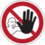 Sicherheitskennzeichnung - Zutritt für Unbefugte verboten, Rot/Schwarz, 10 cm