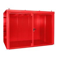 Gas cylinder container, fire resistant