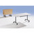 Mesa con tablero abatible, móvil, H x A x P 720 x 1600 x 800 mm, gris.