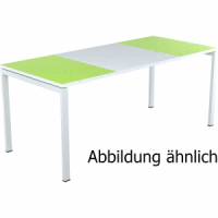 Schreibtisch HxBxT 75x160x80cm grau/grün