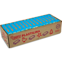 JOVI Plastilina, boîte de 15 x 350 grammes de pâte à modeler végétale couleur bleu - produit supprimé à épuisement du stock