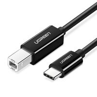 UGREEN US241 CB USB 2.0 kábel nyomtatóhoz, 2m, fekete (50446)