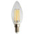 LED Leuchtmittel E14, C35, 4W, Kerzenform, Glühfadenimitation, klarer Glaskolben, warmweiß, flackerfrei