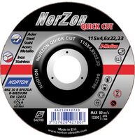 NORTON 66252831519 NORZON 4 CUTTING DPC 125X3.2X22.2MM METAL SINGLE