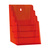 4-Section Leaflet Holder A5 / Tabletop Leaflet Stand / Leaflet Stand / Leaflet Display | neon orange