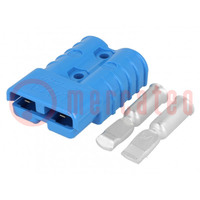 Connector: wire-wire; plug; hermaphrodite; PIN: 2; for cable; blue