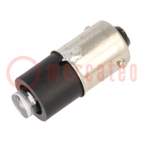 Lampe LED; rouge; BA9S; 230VAC; Nb.de diodes: 1; -30÷85°C; 5mm