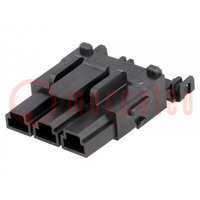 Plug; wire-wire/PCB; female; Mini-Fit Sr; 10mm; PIN: 3; 600V