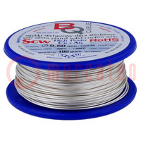Silver plated copper wires; 0.6mm; 100g; Cu,silver plated; 40m