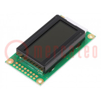 Display: LCD; alphanumeric; VA Negative; 8x2; 58x32x13.2mm; LED