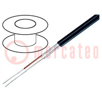 Leiding: microfoon-; 2x0,1mm2; zwart; vertinde,OFC; -15÷70°C; PVC