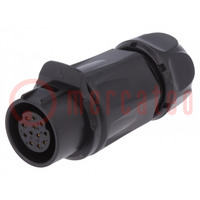 Connector: circular; plug; size 20; 02; female; PIN: 12; for latch