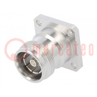 Connector: 4.3-10; female; flange (2 holes),for panel mounting