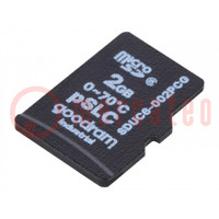 Carte mémoire; industrielle; microSD,pSLC; Class 6; 2GB; 0÷70°C