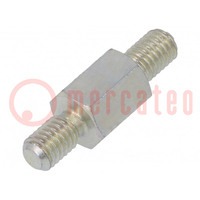 Distanziali filettati; 10mm; Filetto est: M5; esagonale; acciaio