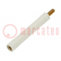 Insulating sleeve; Int.thread: M3; L: 40mm; UL94V-2; Mat: polyamide