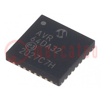 IC: microcontrolador AVR; VQFN32; 1,8÷5,5VDC; Cmp: 3; AVR64; AVR-DA