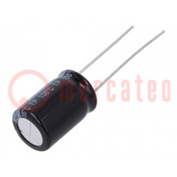 Capacitor: electrolytic; THT; 470uF; 25VDC; Ø10x16mm; Pitch: 5mm