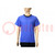 T-shirt; ESD; M,men's; cotton,polyester,carbon fiber; blue