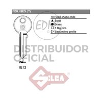 LLAVE ACERO IE12 ISEO