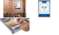 EUROPEL Plakatrahmen ECONOMY, DIN A2, 25 mm, silber eloxiert (71700575)