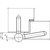 Skizze zu befúrópánt 3-részes BAKA C1-20 WF csapbiztosítással, 20 mm, nemesacél