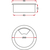Skizze zu Kábelátvezető kerek, beépítés ø 60 mm, világosszürke műanyag