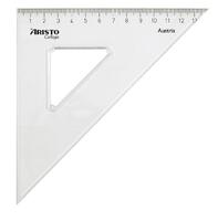 College Dreieck 45°, Hyp. 20 cm, transparent, Teilung 14 cm