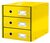 Pojemnik Leitz Click&Store Wow, z 3 szufladami, do dokumentów, A4, żółty
