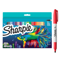 SHARPIE SET DE MARQUEURS PERMANENTS | ÉDITION LIMITÉE ASSORTIMENT DE COULEURS ASSORTMENT | POINTE FINE | 18 FEUTRES MARQUEURS |