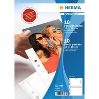 HERMA Fotosichthüllen 130 x 180 mm quer weiß 10 Hüllen