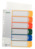 Plastikregister 1-6, bedruckbar, A4, PP, 6 Blatt, farbig
