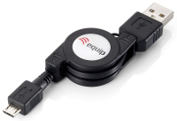 Equip 128595 USB kábel 1 M USB 2.0 USB A Micro-USB B Fekete